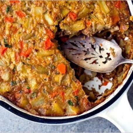 BAKED TUNISIAN CARROT, POT & TUNA FRITTATA