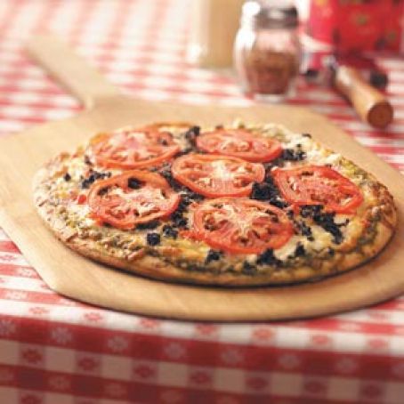 Three-Cheese Pesto Pizza Recipe