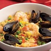 Quick Paella w/Shrimp & Mussels