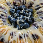 Blueberry Cake with Limoncello Glaze