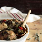 Green olive baked chicken