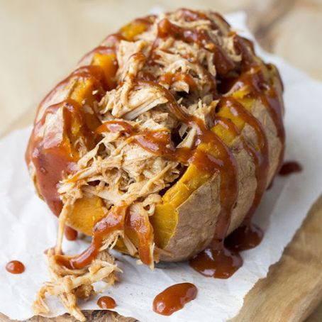 Pulled Pork Stuffed Sweet Potato