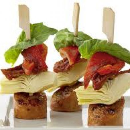 Antipasto Sausage Skewers