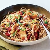 Capellini with Pine Nuts, Sun-Dried Tomatoes, and Chicken - Prevention