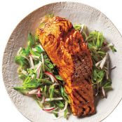 Barbecue Salmon & Snap Pea Slaw