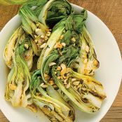 Spicy Garlic Grilled Baby Bok Choy