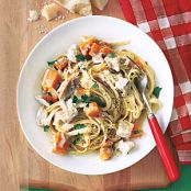 Fettuccine with Chicken and Squash