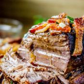 Slow Cooker Bacon Blue Cheese Brisket