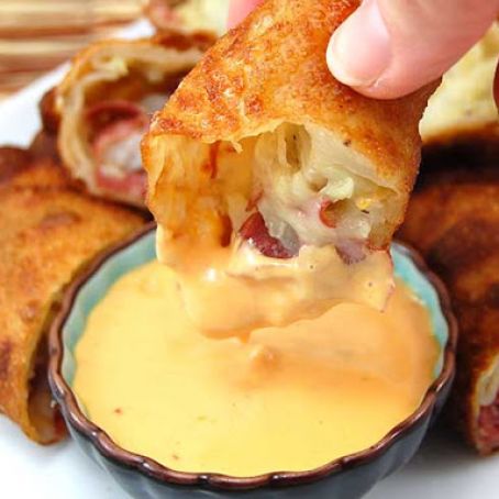 Beef: Corned beef and cabbage spring roll