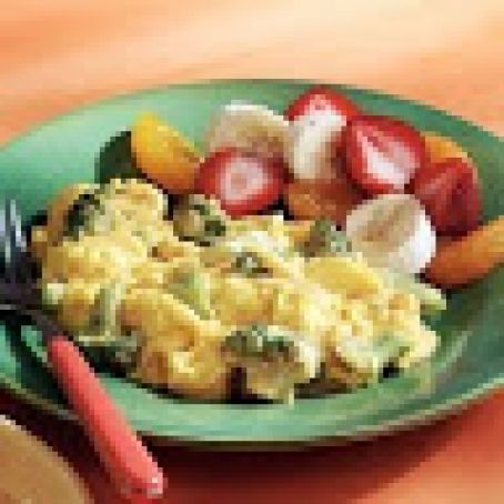 Scrambled Eggs with Broccoli & Cheese