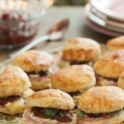 Puff Pastry Biscuits with Ham and Chutney - Taste of the South