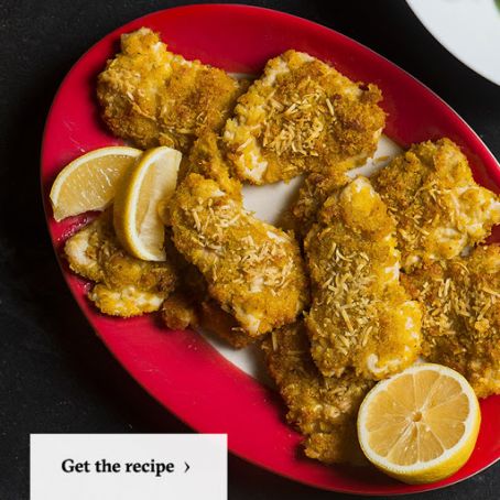 Cheese-Crusted Chicken Tenders