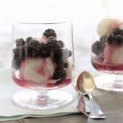Black and Blue Berries in Ginger Syrup