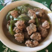 Nanny's Sausage and Peppers in Mushroom Gravy