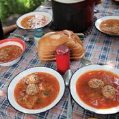 Ciorbă De Perisoare (Pork-and-Rice Meatball Soup)