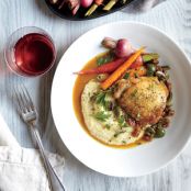 Chicken Agrodolce with Creamy Polenta
