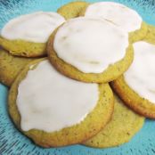 Frosted Lemon Poppyseed Cookies
