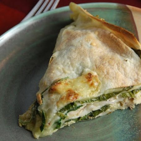 Spinach and Chicken Tortilla Bake