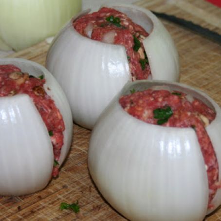 BBQ meatball onion bombs