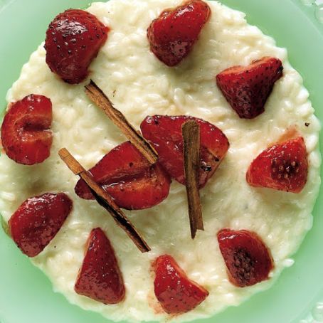 Rice Pudding with Strawberries