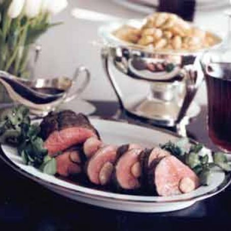 Beef Tenderloin with Red-Wine and Marrow Sauce