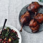 Braised Duck Legs with Polenta and Wilted Chard