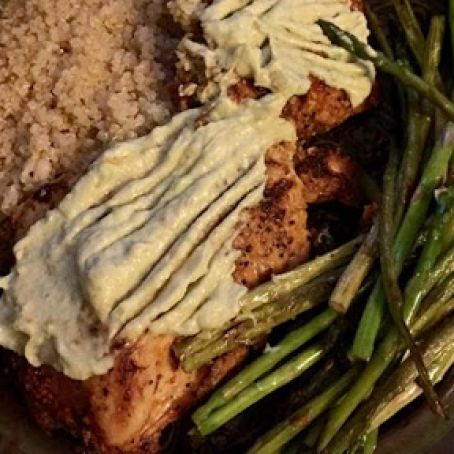 Blackened Chicken with Avocado Cream Sauce