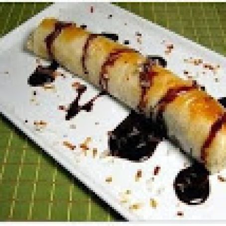Nutella & Filo Wrapped Banana with Toasted Coconut*