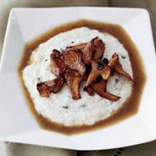 Grits with Wild Mushrooms and Sherry Broth