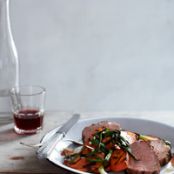 Grilled Spice-Rubbed Pork Tenderloin with Sweet Potatoes and Scallions