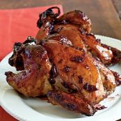 Roasted Cornish Hens With Cherry Port Glaze