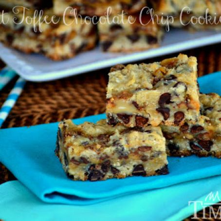 Coconut Toffee Chocolate Chip Cookie Bars