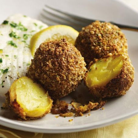 Herbed Crusty Round Potatoes