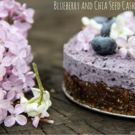 Blueberry Chia Seed Cashew Cake