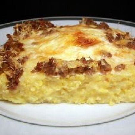 Cheesy Polenta and Egg Casserole