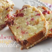 Cranberry Orange Cream Cheese Pound Cake 