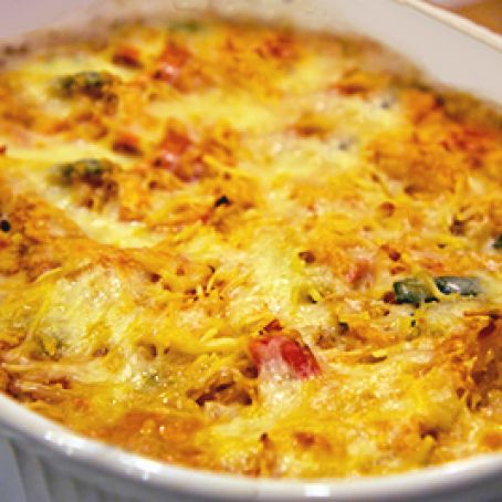 Spaghetti Squash Bake - Cheesy Veggie