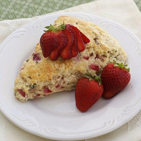 Strawberry Basil Scones