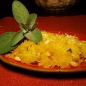 Spaghetti Squash with Pine Nuts, Sage, and Romano