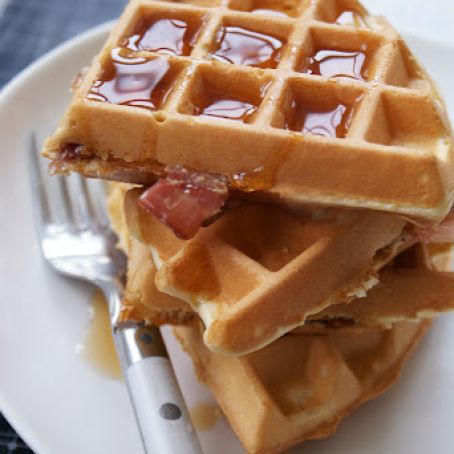 Maple Bacon Cornmeal Waffles