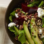 QUINOA****Beet and Arugula Salad with Quinoa, Avocado, and Sunflower Seeds