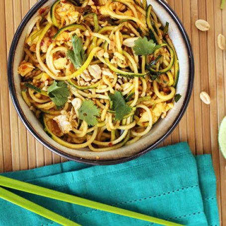 Zucchini Vegetarian Noodle Pad Thai