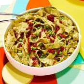 Pasta with Orange & Lemon Pesto, Pancetta & Peas - Rachael Ray Every Day