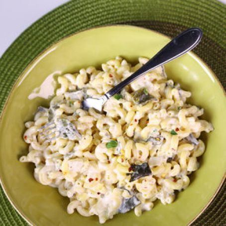 Jewel's Spicy Roasted Poblano Mac n Cheese