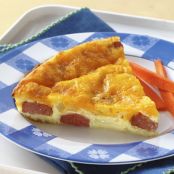 Impossibly Easy Hot Dog and Cheese Pie