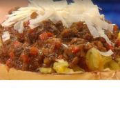 Spaghetti Squash with Mushroom Ragu