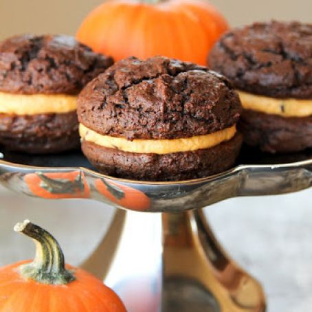 Chocolate Pumpkin Whoopie Pies