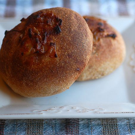 maple glazed shallot rolls