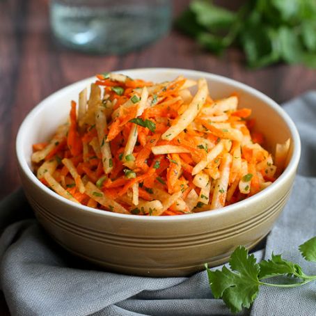 Jicama and Carrot Slaw with Honey Lime Dressing