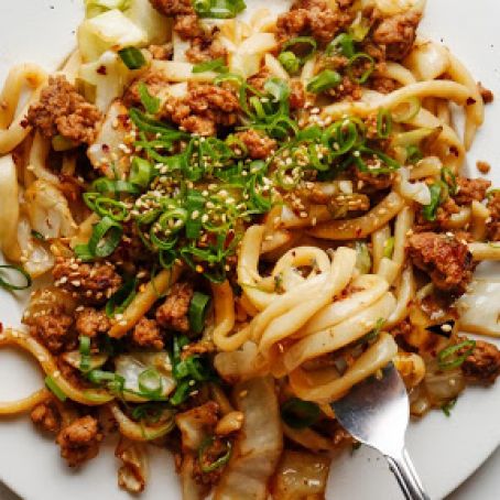 Stir-Fried Udon with Pork
